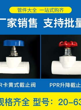 PPR给水管配件20 25 32 40 50 63规格齐全截止阀热熔焊接开关阀门