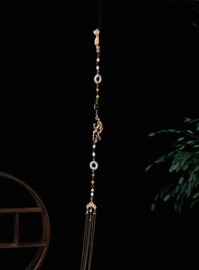 马面裙配饰禁步 平安扣祥云腰间配饰 腰佩装饰T挂饰流苏吊坠腰链