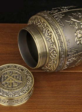 现货速发梅兰竹菊茶叶罐密封罐精品家用复古便携大号空茶盒包装盒