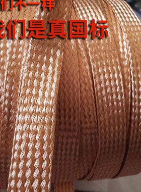国标铜编织带 接地线4 6 10 25 35平方镀锡铜编织线 软铜线导电带