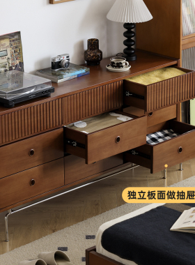 【小万家具】北欧实木九斗柜复古收纳柜小户型客厅卧室玄关收纳柜
