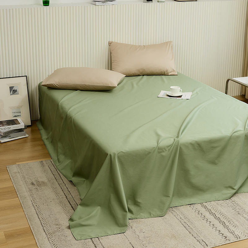 简约轻奢纯色100支全棉新疆长绒棉床笠单L件 单双人床单枕套单品 - 图1