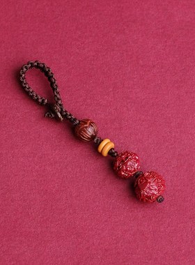 2024b年属龙红绳手链鸡形配饰百解饰物属兔牛龙狗朱砂太岁手绳男