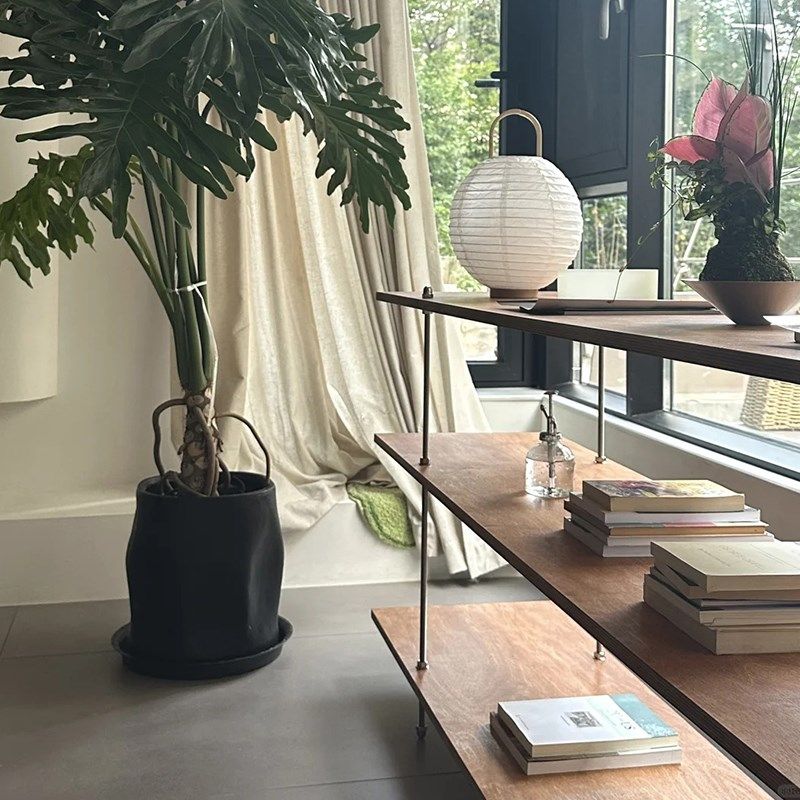 北欧落地置物架多层收q纳架家用极简小户型书架客厅盆景储物展示 - 图2