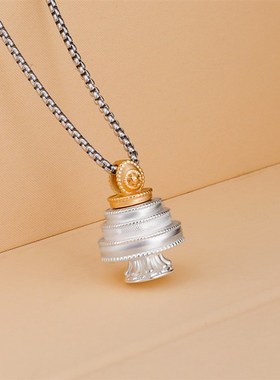 藏式民族风c铜鎏金鎏银材质曼扎嘎乌盒吊坠可打开唐卡盒吊坠挂件