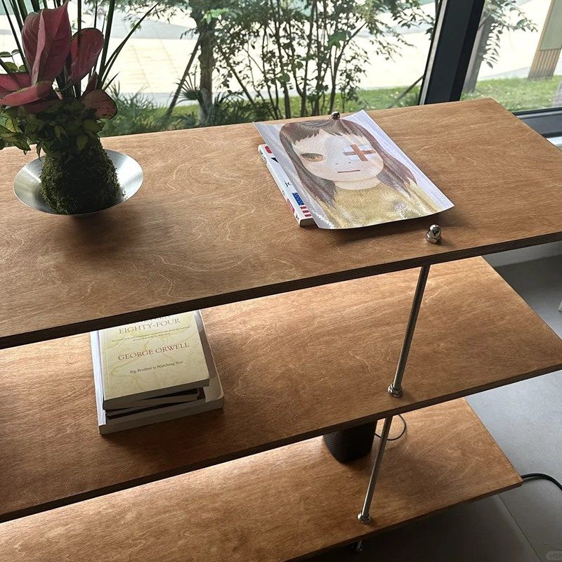 北欧落地置物架多层收q纳架家用极简小户型书架客厅盆景储物展示 - 图1