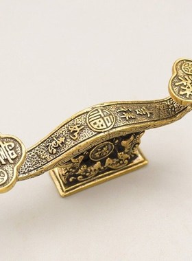 纯黄铜福禄寿吉祥如意摆件家居办公室桌面摆件创意铜制工艺装饰品