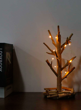 北欧木质挂钥匙收纳架桌面首饰架创意摆件门口客厅玄关置物架子