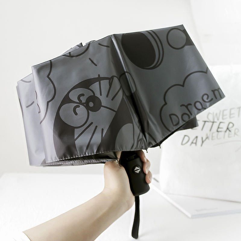 机器猫雨伞女晴雨两用黑胶防晒防紫外线太阳伞遮阳学生折叠自动伞,淘宝优惠券,粉丝福利购,淘宝优惠卷