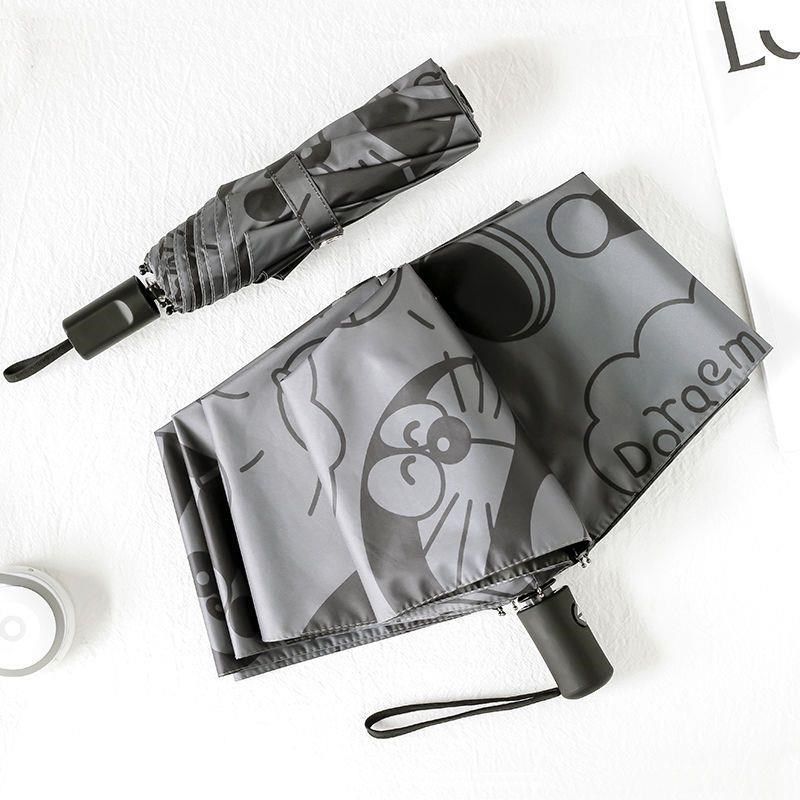 机器猫雨伞女晴雨两用黑胶防晒防紫外线太阳伞遮阳学生折叠自动伞,淘宝优惠券,粉丝福利购,淘宝优惠卷