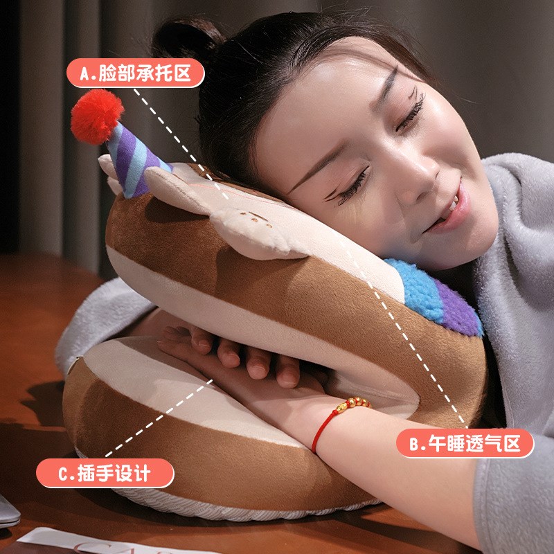 冰丝午睡枕趴睡枕头办公室午休神器儿童午觉趴桌上小学生睡觉抱枕 - 图2