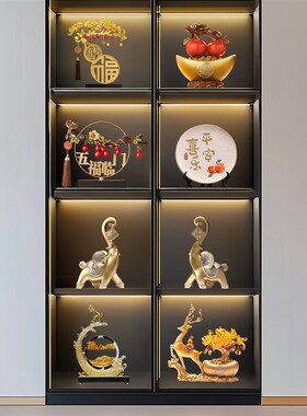 酒柜摆件客厅2025新款装饰品轻奢高档艺术电视柜招财新中式高级感