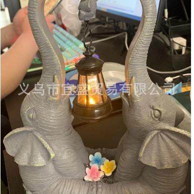 大象情侣摆件家居庭院设计花圃花园装饰品童话家居设计树脂,淘宝优惠券,粉丝福利购,淘宝优惠卷