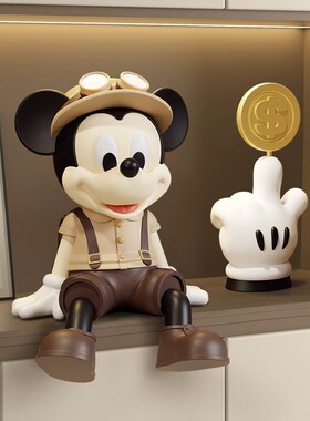 欢迎回家装饰摆件米奇入户玄关手办斗柜餐边柜摆画客厅电视柜布置