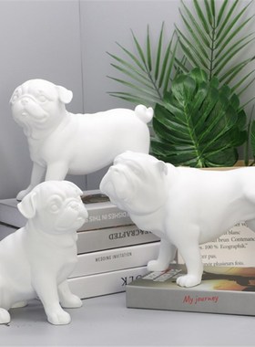 招财狗法斗犬摆件树脂工艺招财镇宅办公室桌面装饰乔迁开业送礼品