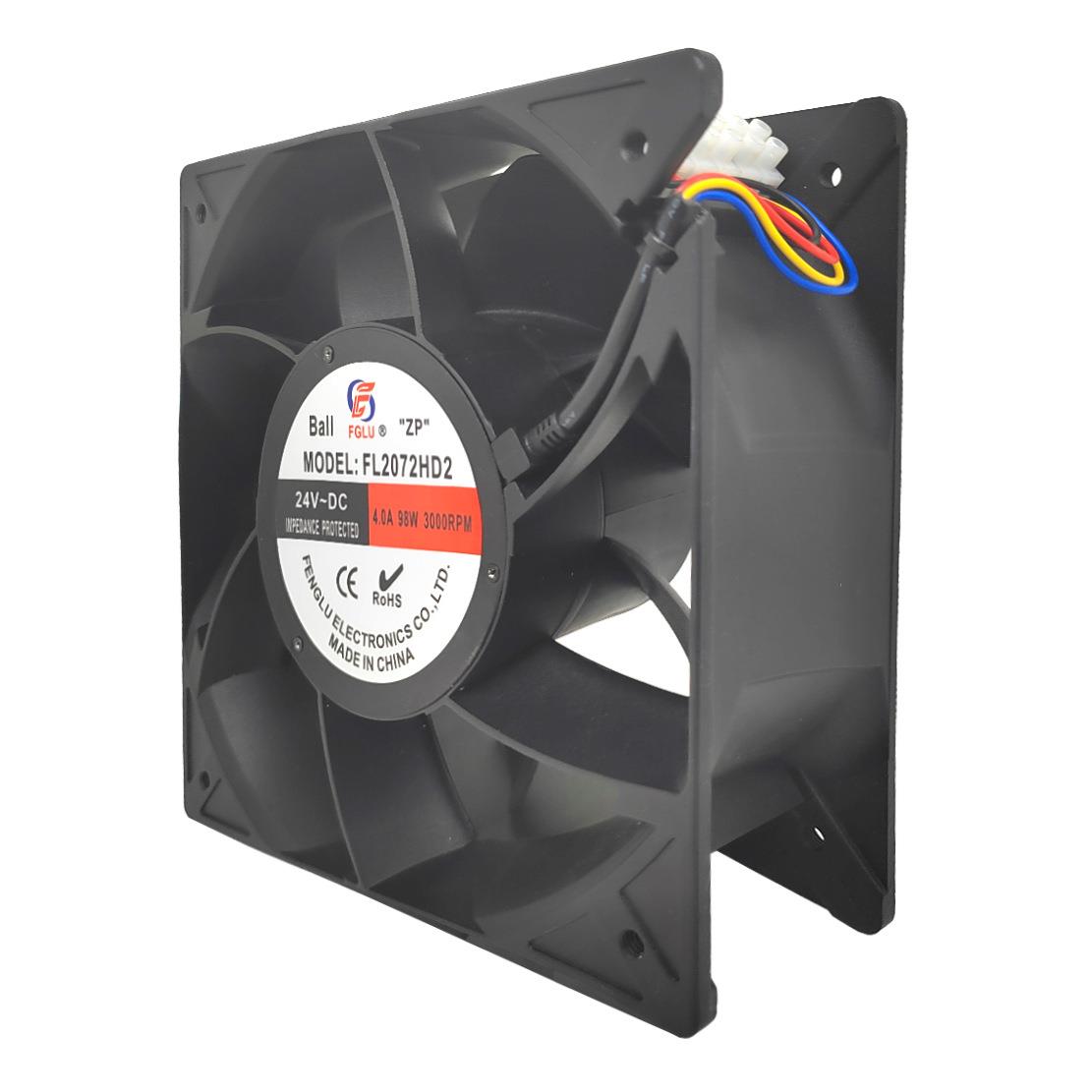 丰陆直流24V排风扇FL2072HD2DC24V大风量轴流风机205*205*72mm - 图2