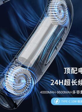 新款制冷挂脖风扇户外便携简约挂脖风扇多核涡轮制冷挂脖风扇