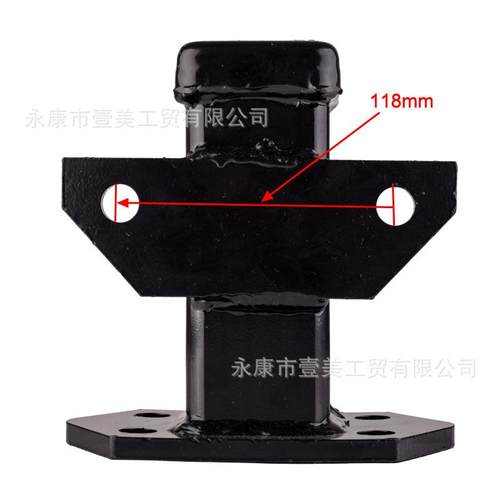 改装车配件拖车方形2英寸接口拖车臂连接底座 - 图1