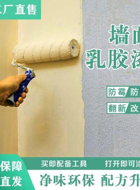 德尔富家居翻新乳胶漆墙面家用涂料白色彩色水性油漆墙面彩漆