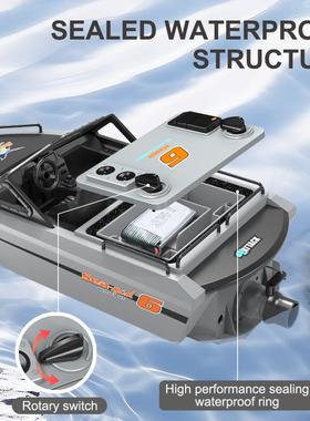 2.4g遥控船693卡丁船无刷涡喷高速快艇男孩电动水上赛艇模型