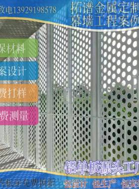 铝冲孔板吊顶幕墙铝单板冲孔镂空金属建筑材料冲孔板案例