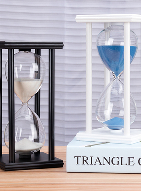 定制刻字沙漏计时器儿童时间5/10/30/60分钟创意流沙瓶办公室摆件