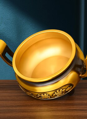 铜香炉摆件三足香炉家用客厅佛前财神观音线香插香炉大号供佛炉