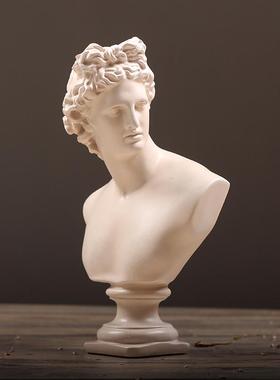 北欧简约饰品摆件少女头像人物雕塑客厅餐厅酒吧咖啡厅艺术装饰品