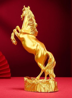 新 黄铜马到成功摆件 家居办公室桌面立马工艺品骏马摆设
