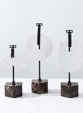 新中式金属假山摆件家居客厅玄关柜高端售楼处书柜样板房软装饰品