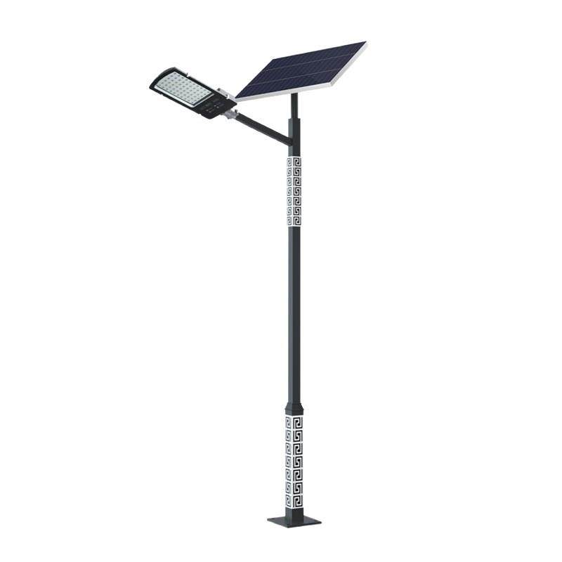 新中式LED太阳能路灯6米户外回纹杆路灯特色花纹复古景观路灯,淘宝优惠券,粉丝福利购,淘宝优惠卷