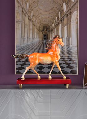 彩铜马摆件马到成功前程似锦家居客厅收藏装饰品办公室摆设装饰品