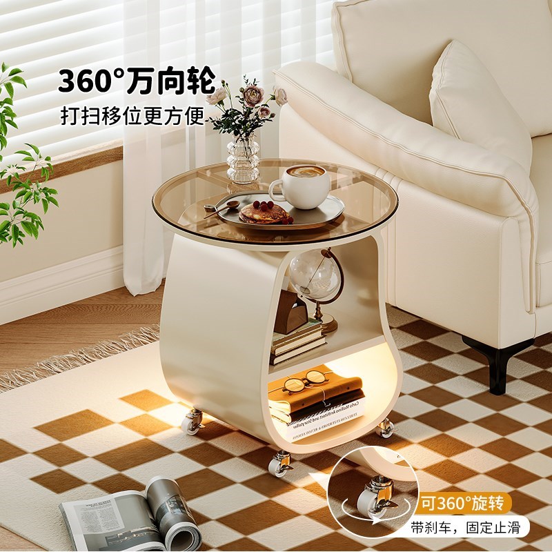 客厅沙发边几可移动茶几小圆桌子小户型圆形侧边柜迷你创意置优选 - 图2