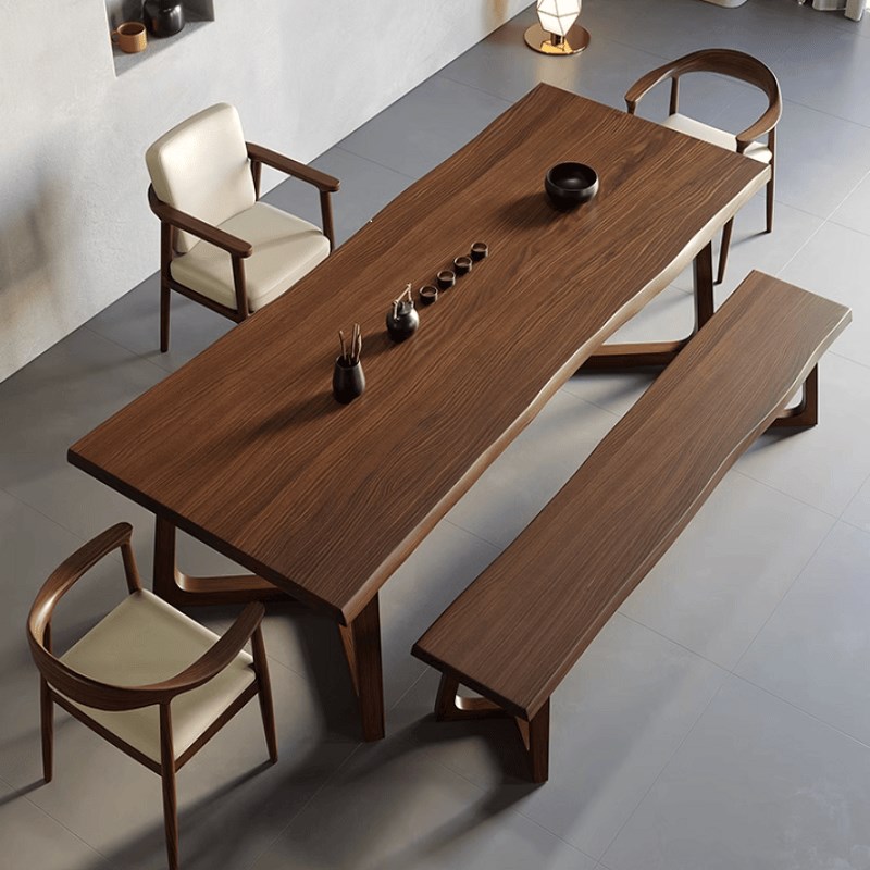 全实木茶桌椅组合新中式大板桌简约家用客厅茶台办公室功夫泡茶桌 - 图0