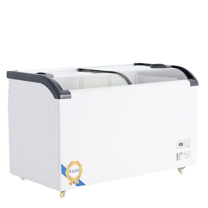 冰柜商用展示柜大容量雪糕柜弧形玻璃门组合岛柜卧式冷藏冷冻冰箱 - 图3