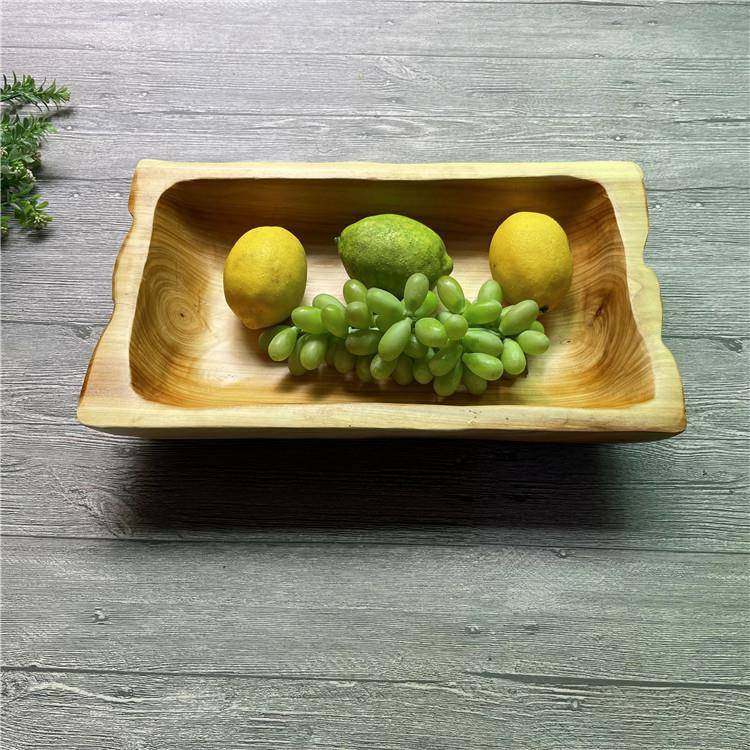 长方形整块实木果盘果盆木质创意大号收纳盆创意大容量木碗水果盆,淘宝优惠券,粉丝福利购,淘宝优惠卷