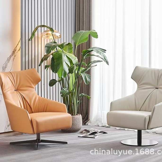 Nordic leisure home decoration lunch break sofa chair home lazy sofa balcony fabric sofa single recliner