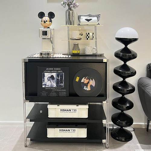 包豪杂志柜客厅收纳边几置物柜家用卧室床头置物架多层落地储物柜 - 图2