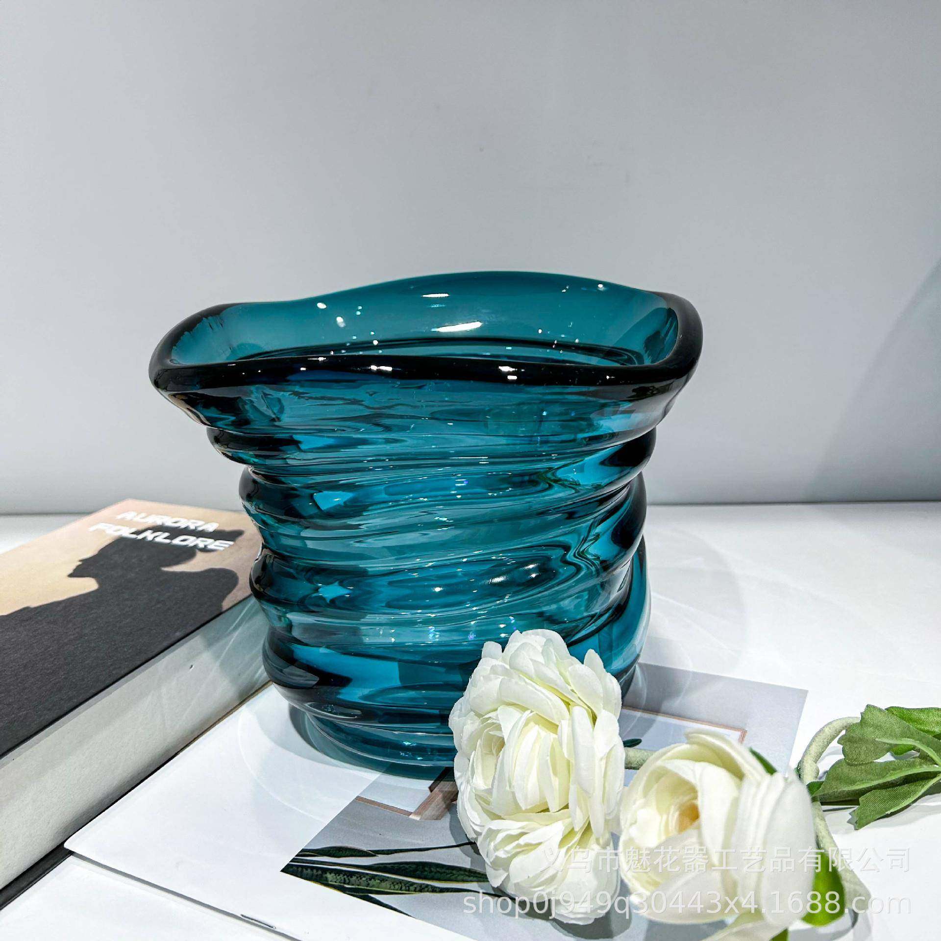 简约厚重花瓶摆件家居客厅水培插花花器样板间艺术软装琉璃花瓶,淘宝优惠券,粉丝福利购,淘宝优惠卷