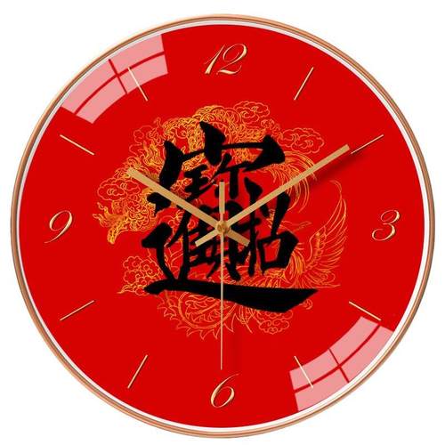 个性自动对时电波钟家用客厅卧室静音电波钟表挂钟 - 图3