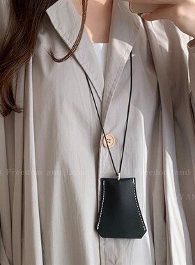 便携式皮质挂脖眼镜夹项链女钥匙防丢挂绳眼镜夹卫衣链毛衣链配饰