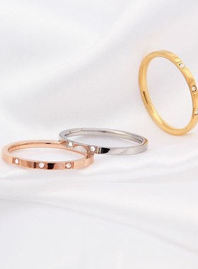 适合手粗的大码戒指女时尚个性胖mm大号网红镶钻加肥加大食指指环