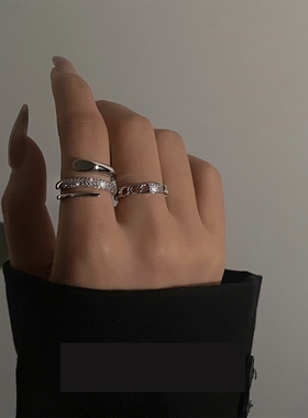 男士戒指潮男个性自律2021年新款潮不掉色高级感设计感独特开口戒