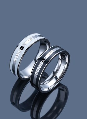 情侣戒指纯银一对款999对戒小众设计刻字纪念情人节礼物送男女友