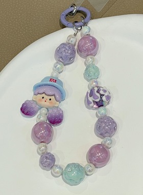 ins风珠珠手链串珠链条挂件手机