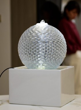 客厅喷泉流水器摆件现代创意家居好物办公室电视柜玄关桌面装饰品