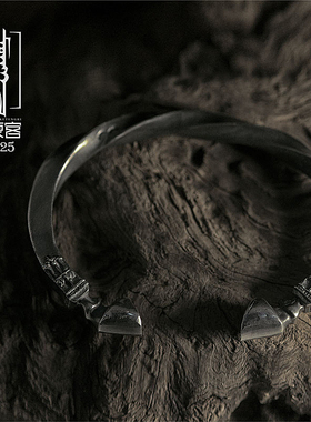 蒙古战镯硬汉风复古个性纯银手镯男款手环手链潮男民族风送男友