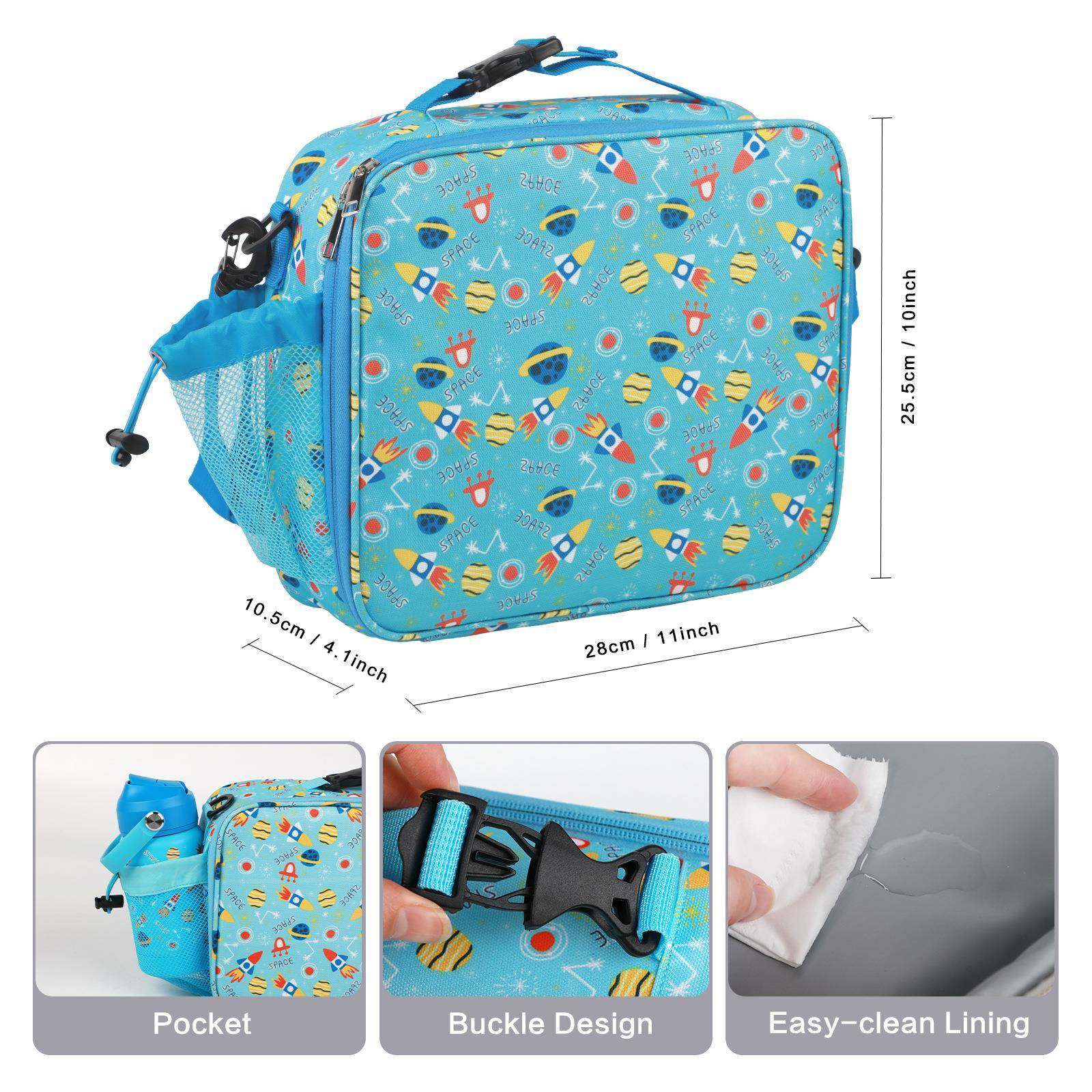 爆款热销时尚带饭大容量加厚铝箔卡通儿童手提斜跨保温包套装,淘宝优惠券,粉丝福利购,淘宝优惠卷