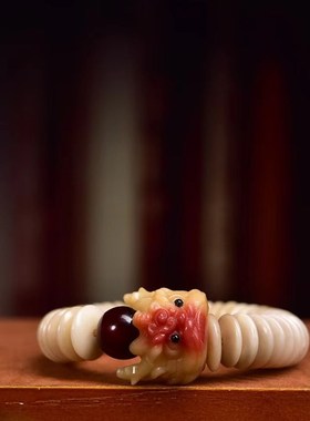 天然驼骨药片珠手串藏式民族风佛珠男女单圈手链饰品文玩中国风