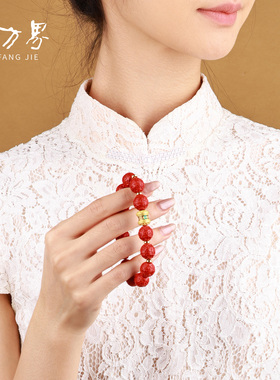 朱砂好运爆棚上上签串珠手串